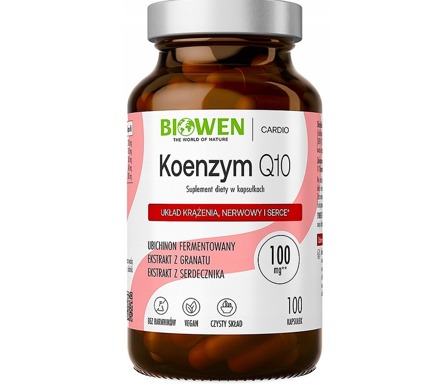 Koenzym Q10 Biowen - 100 kapsułek, serce, układ krążenia, nerwowy