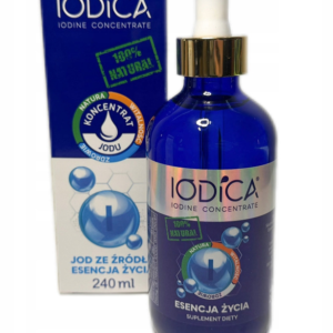 IODICA JOD Koncentrat Jodu Naturalny Minerały 240 ml Szklana Butelka